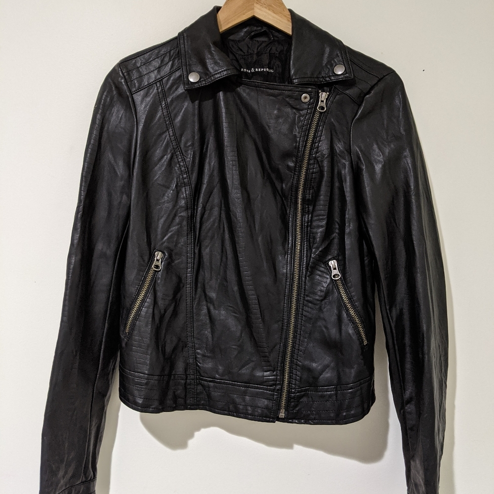 Faux leather jacket
